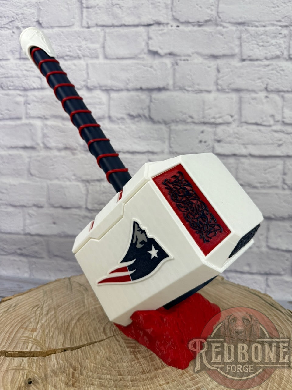 Patriots-Inspired Mjolnir Thor Hammer