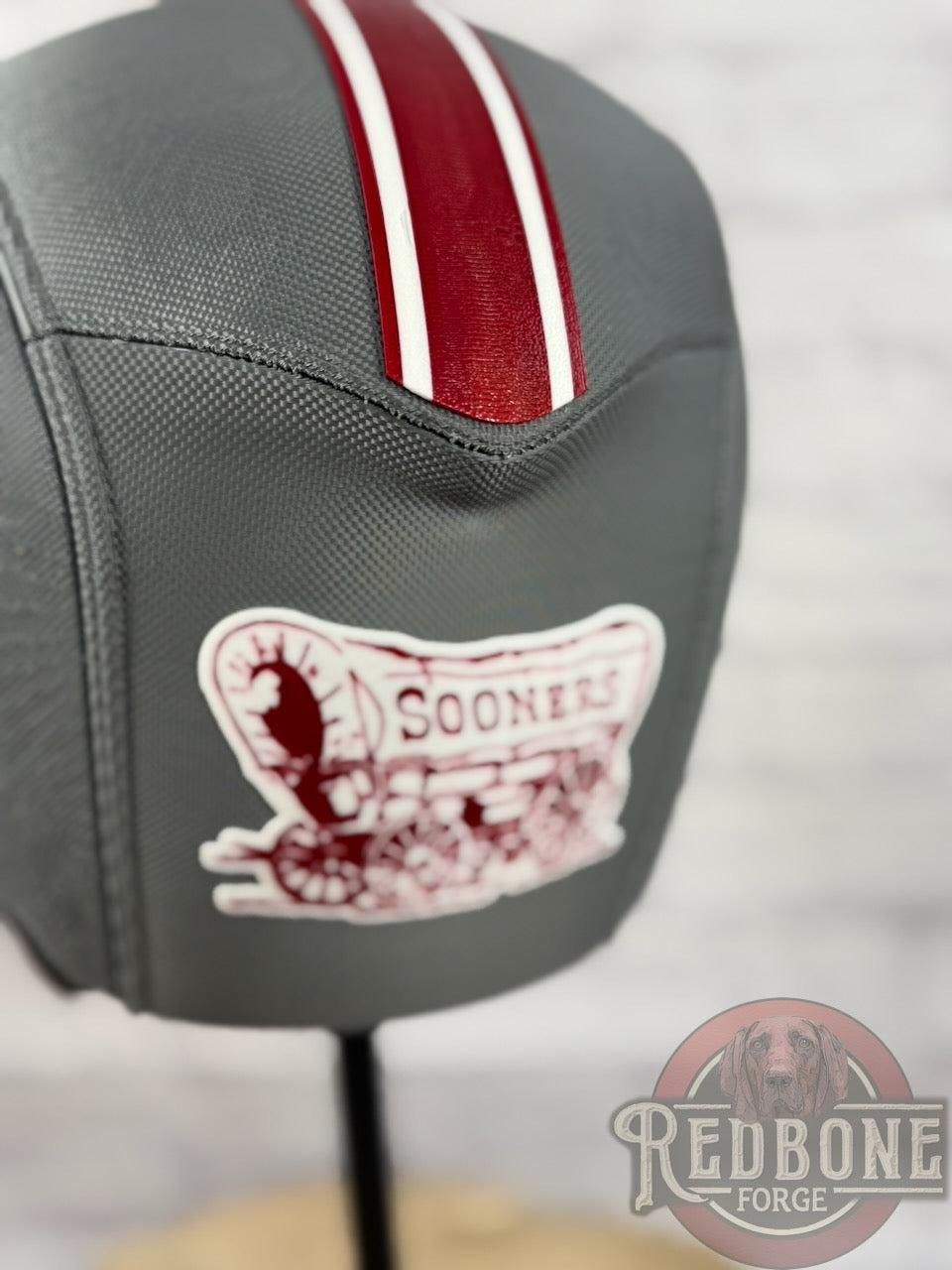 Oklahoma-Inspired Crimson & Anthracite Masked Mercenary