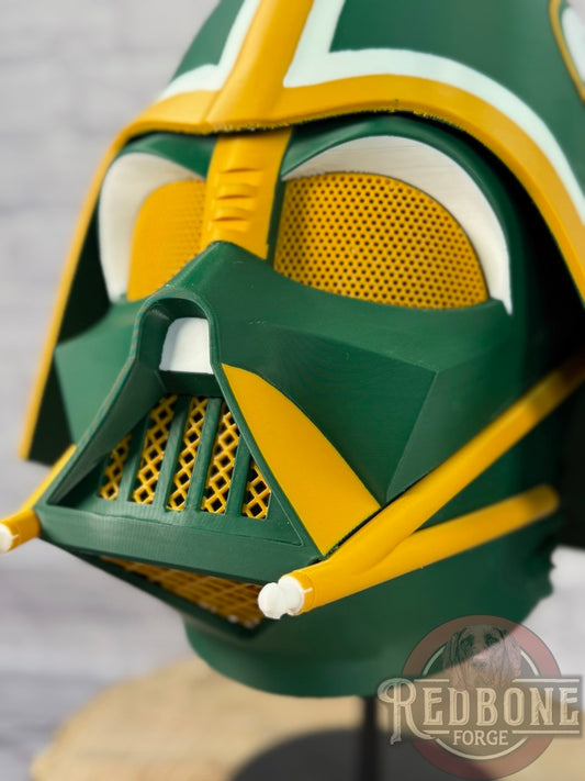 Green Bay-Inspired Yellow & Green Lord Vader Helmet