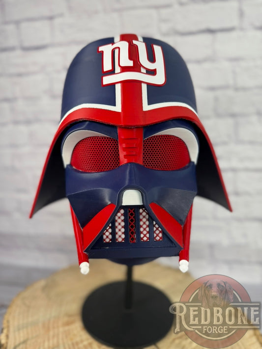 New York Giants-Inspired Red, White, & Blue Lord Vader Helmet