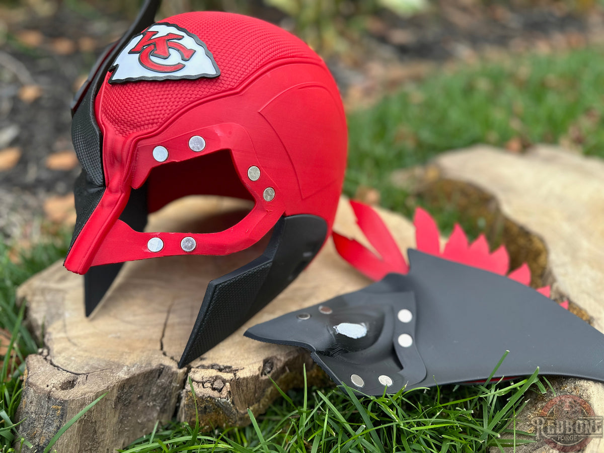 Kansas City Chiefs Wolverine Feathers 3D Printed Helmet