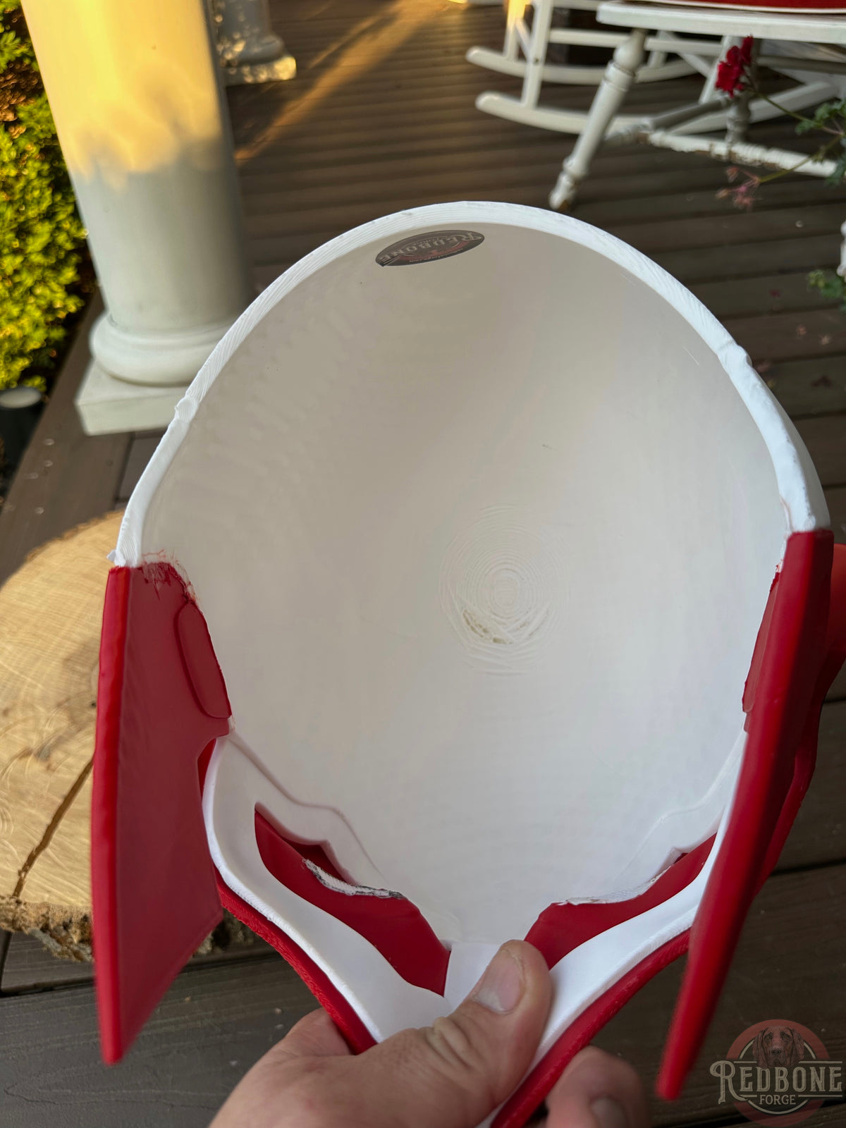 Kansas City Chiefs Wolverine Red & White 3D Printed Helmet