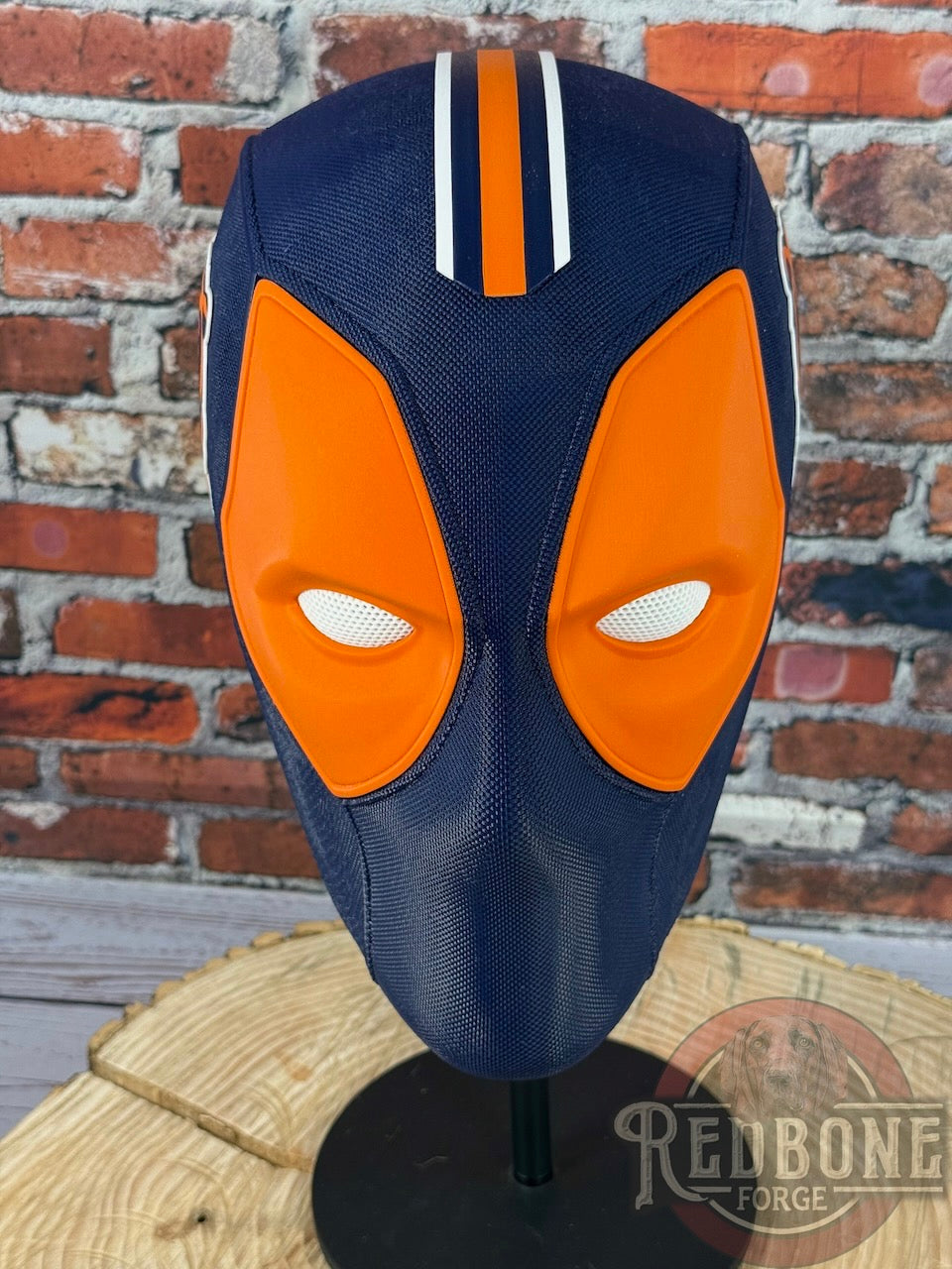 Chicago-Inspired Orange and Navy Blue Masked Mercenary Mask
