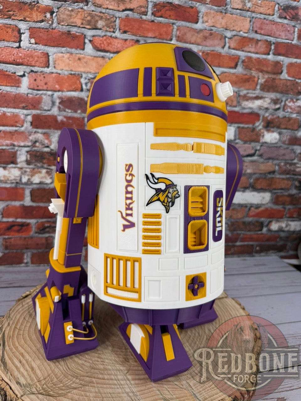 Vikings -Inspired R2 Minnesota Purple & Gold Astromech Droid