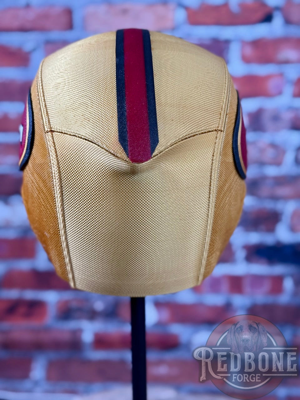 San Francisco-Inspired Garnet & Gold Masked Mercenary Mask
