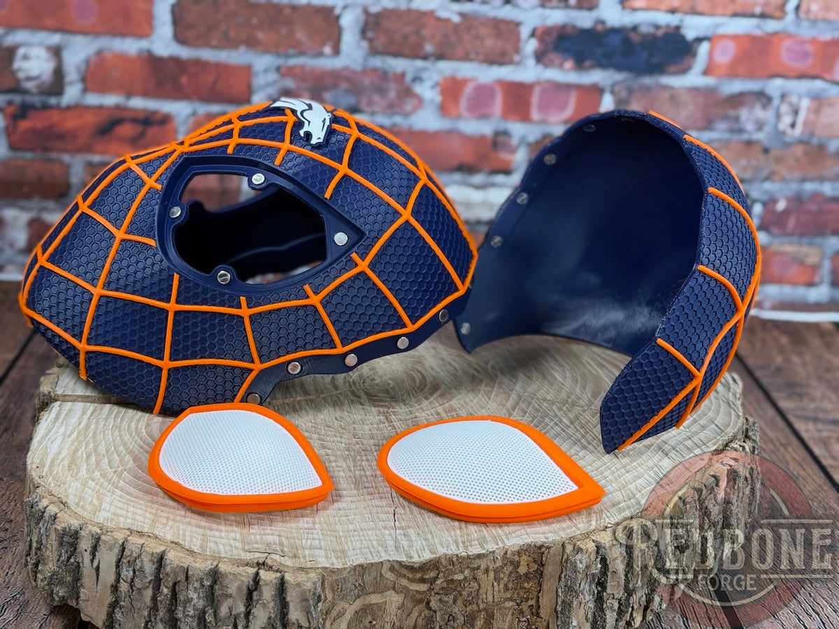 Denver Broncos Spiderman 3D Printed Helmet