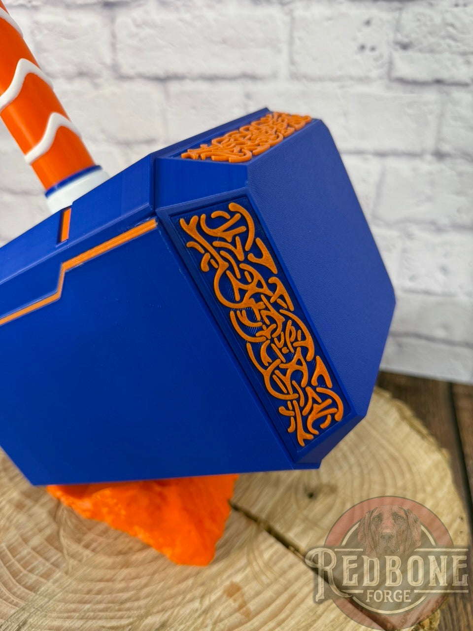 Custom Themed Mjolnir Norse God Hammer 3D Printed w/ Stand