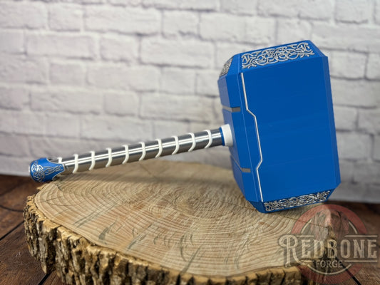 Custom Themed Mjolnir Norse God Hammer 3D Printed w/ Stand