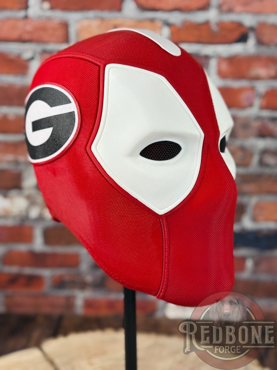 Georgia-Inspired Red & Black Masked Mercenary Mask