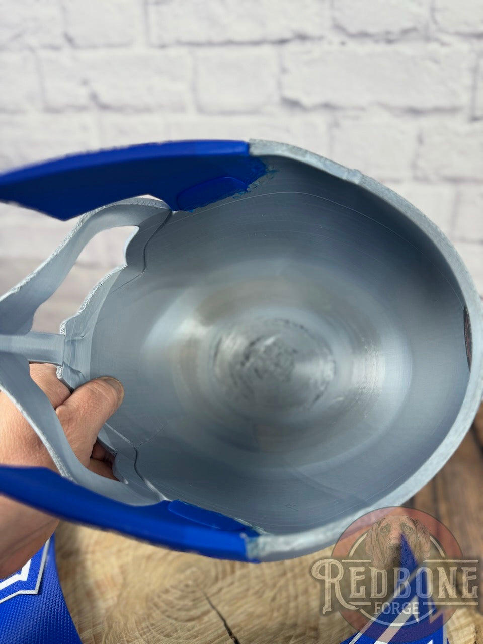 Battlehawks Wolverine Silver 3D Printed Helmet