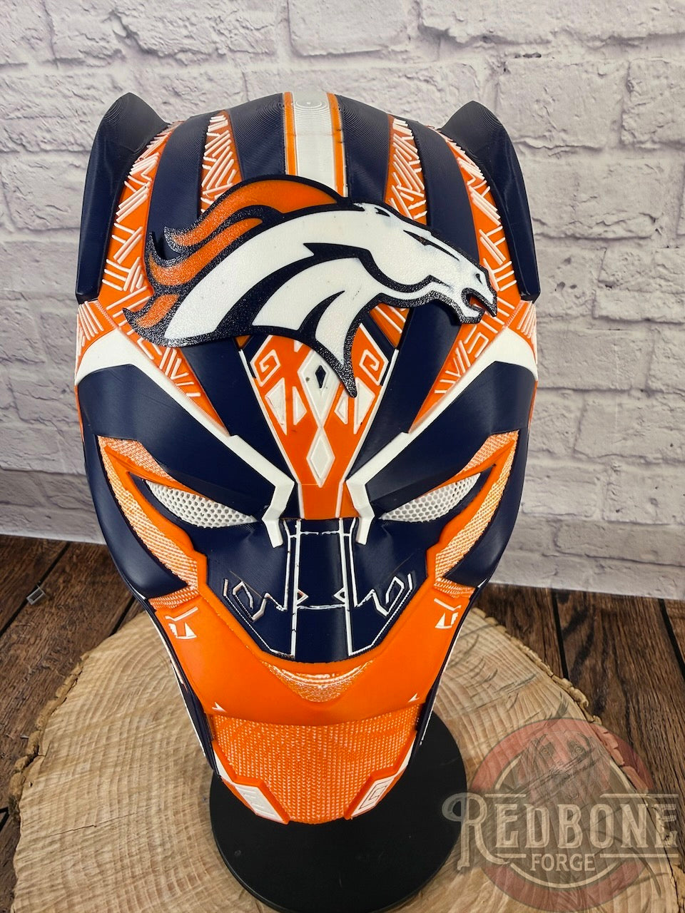 Denver Broncos Black Panther 3D Printed Helmet