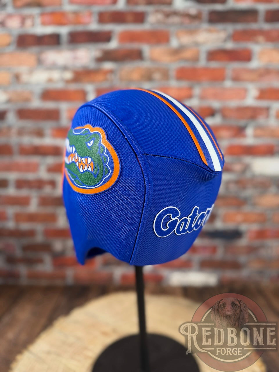 Swamp Inspired Blue & Orange Masked Mercenary Mask