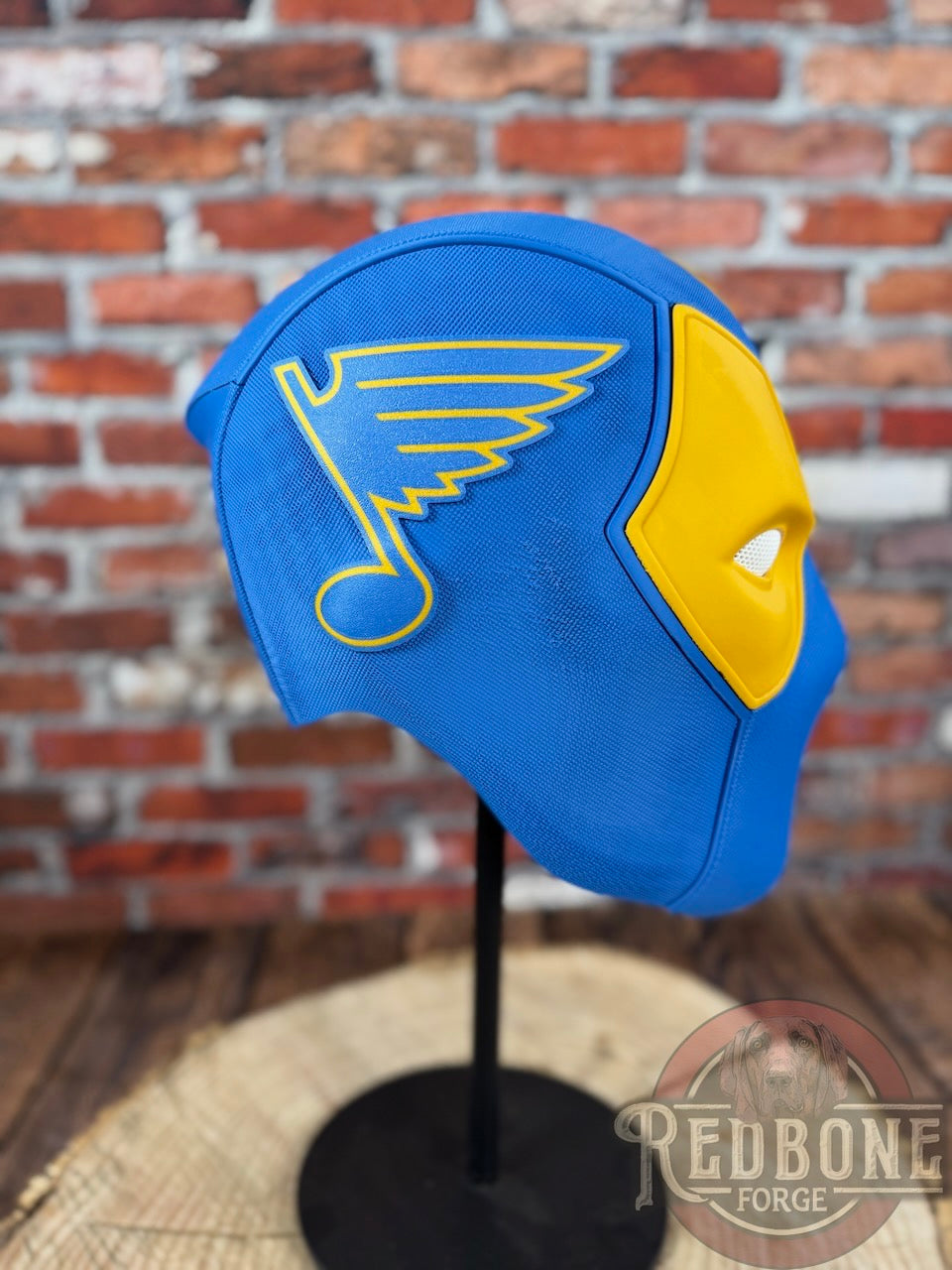 St. Louis-Inspired Blue & Yellow 2025 Masked Mercenary Mask