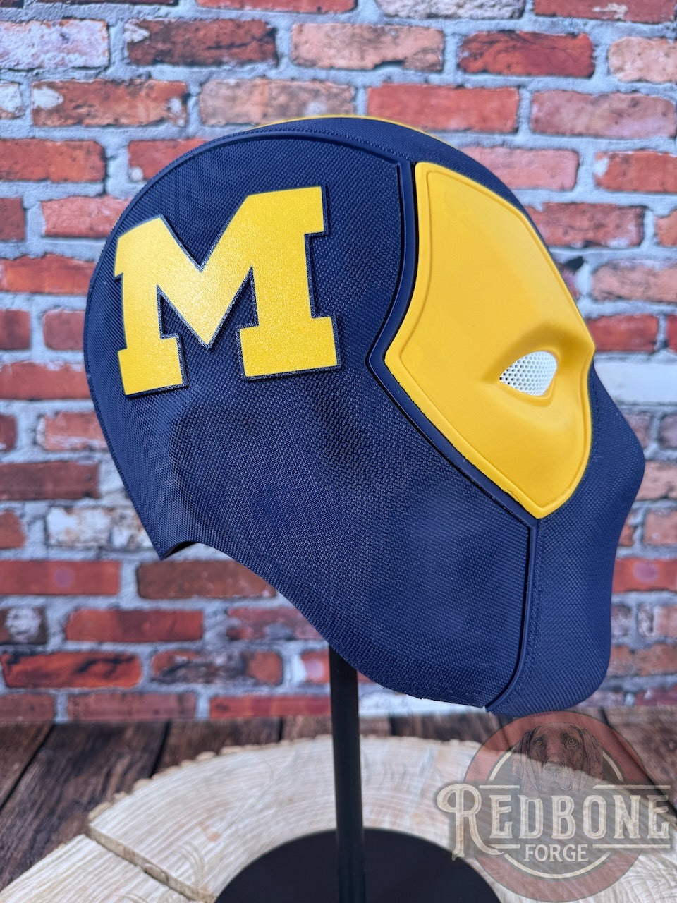 Michigan Wolverines Deadpool Helmet