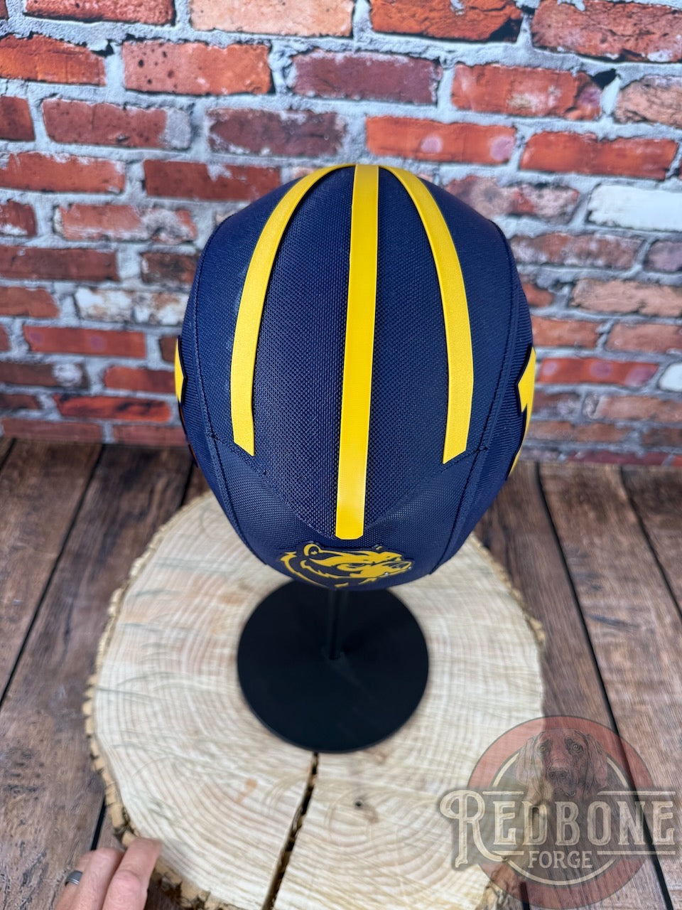 Michigan Wolverines Deadpool 3D Printed Helmet