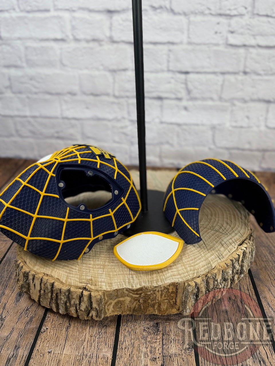 Michigan Wolverines Spider Man 3D Printed Helmet
