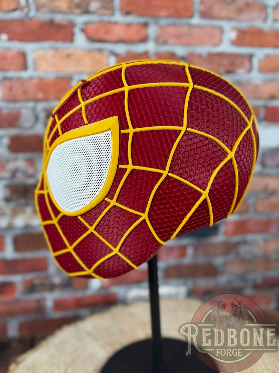 Washington-Inspired Garnet & Gold Web Slinger Helmet