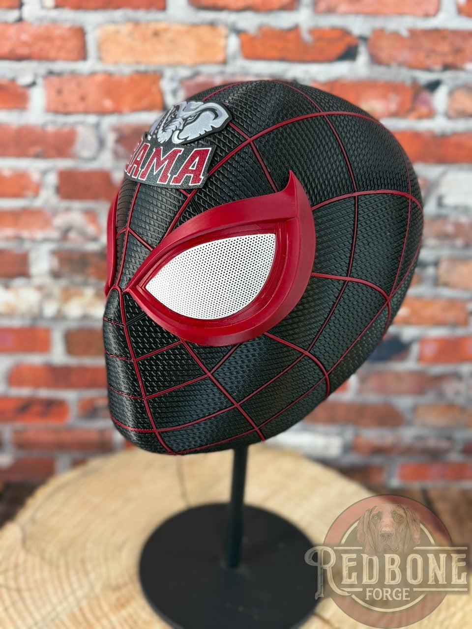 Alabama-Inspired Black & Crimson Miles Web Slinger Helmet