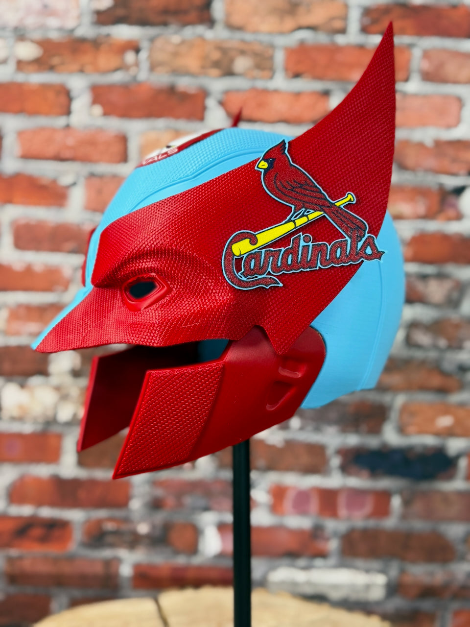 Cardinal-Inspired Red & Powder Blue Mutant Cowl
