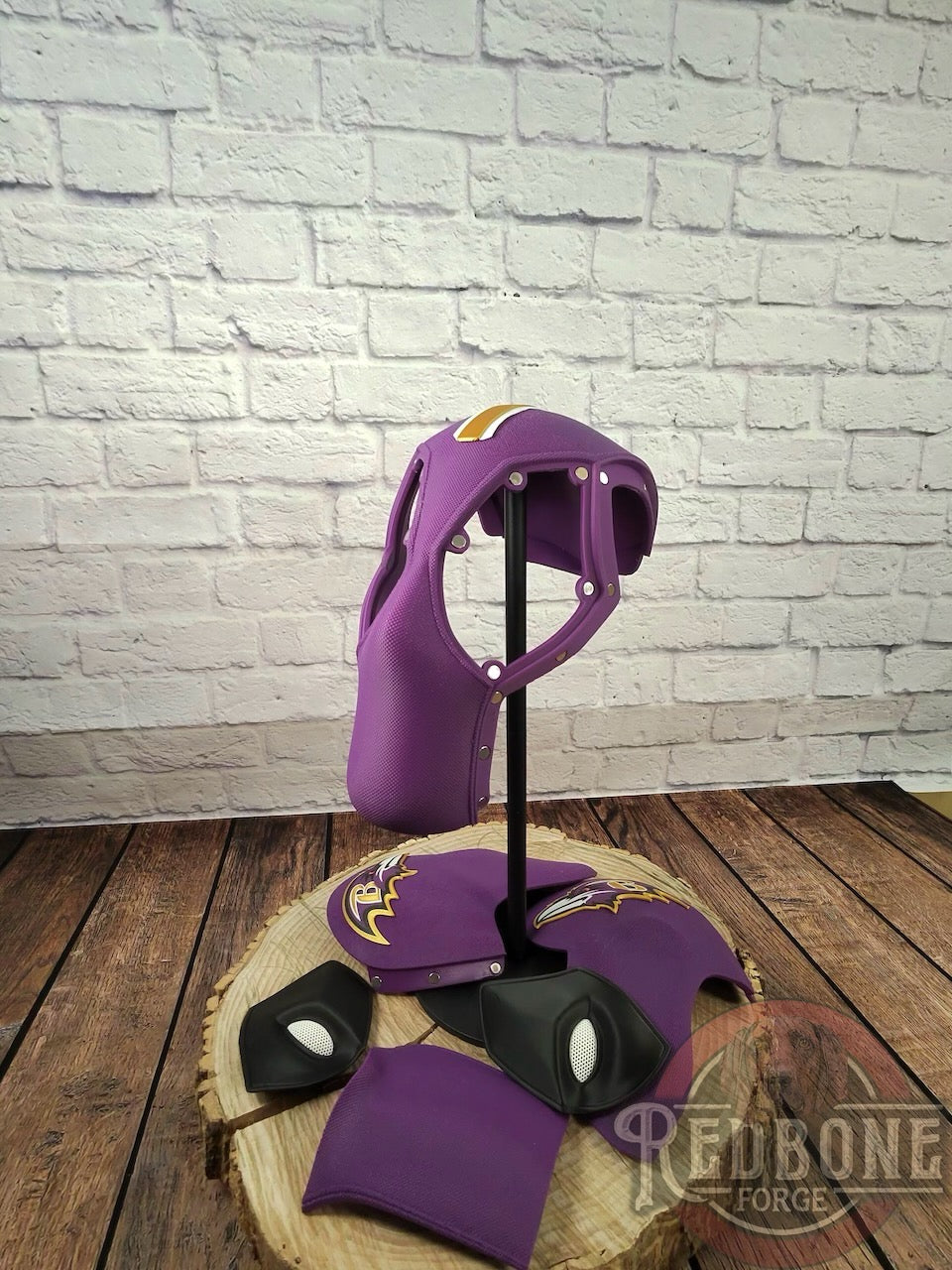 Baltimore-Inspired Purple & Black Masked Mercenary Mask