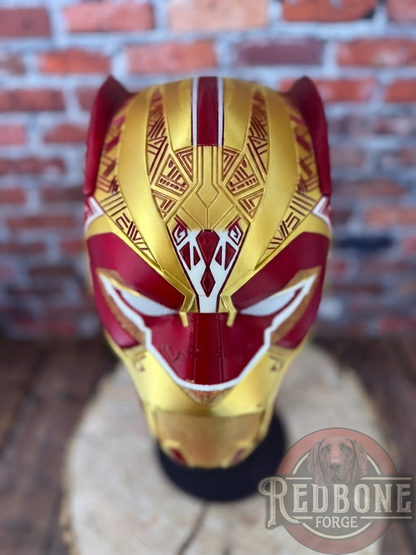 Custom Tribal Cat Panther Warrior Mask 3D Printed