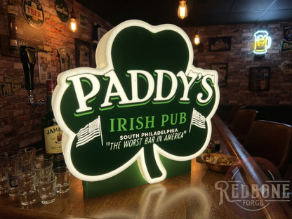 Paddy's Pub LED Light Box – "The Worst Bar in America"