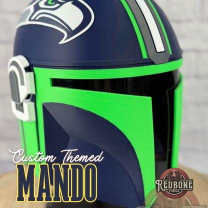 Custom Mando Helmet in Team Colors