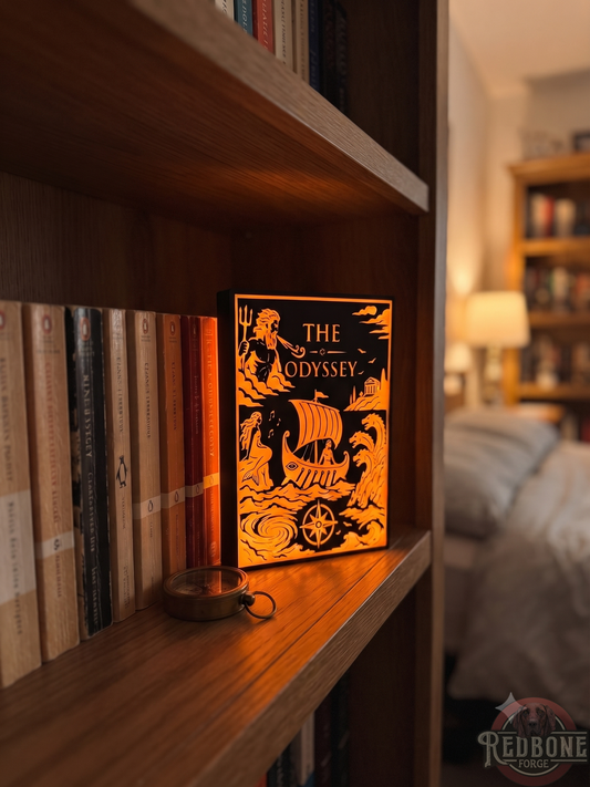 "The Odyssey" Illuminated Book-Style Light Box