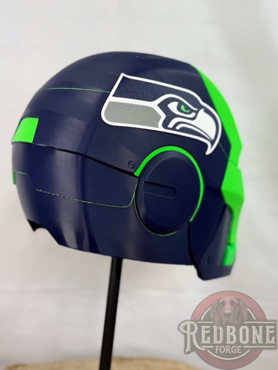 Seahawks- Inspired Iron Hero Helmet - Mark S in Navy & Action Green