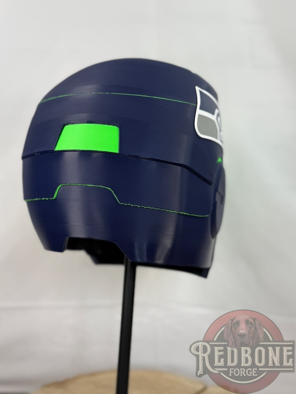 Seahawks- Inspired Iron Hero Helmet - Mark S in Navy & Action Green