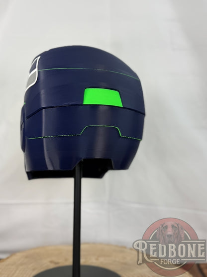 Seahawks- Inspired Iron Hero Helmet - Mark S in Navy & Action Green