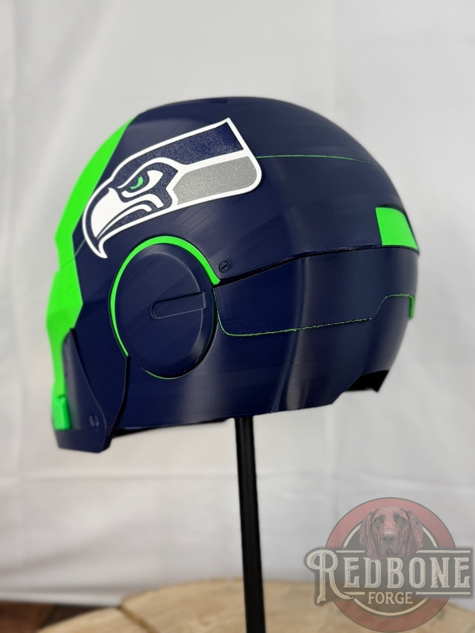 Seahawks- Inspired Iron Hero Helmet - Mark S in Navy & Action Green