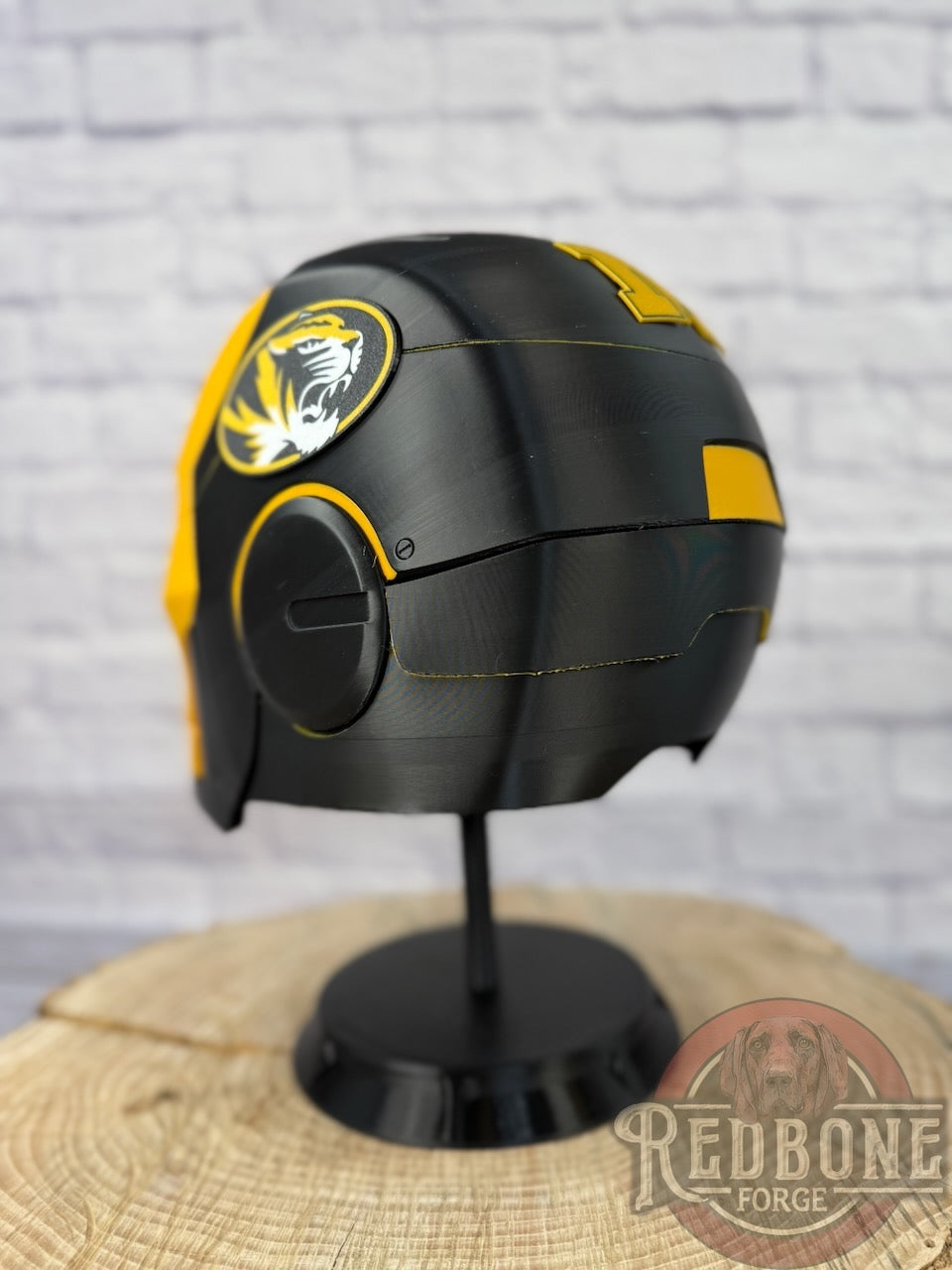 Mizzou- Inspired Iron Hero Helmet - Mark M in Black & Gold