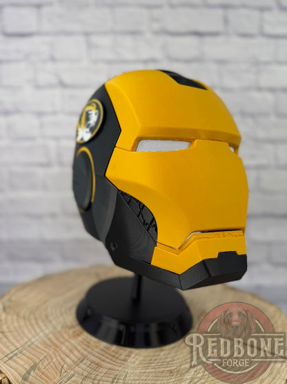 Mizzou- Inspired Iron Hero Helmet - Mark M in Black & Gold