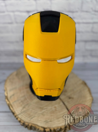 Mizzou- Inspired Iron Hero Helmet - Mark M in Black & Gold