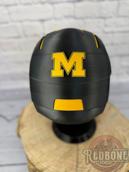 Mizzou- Inspired Iron Hero Helmet - Mark M in Black & Gold
