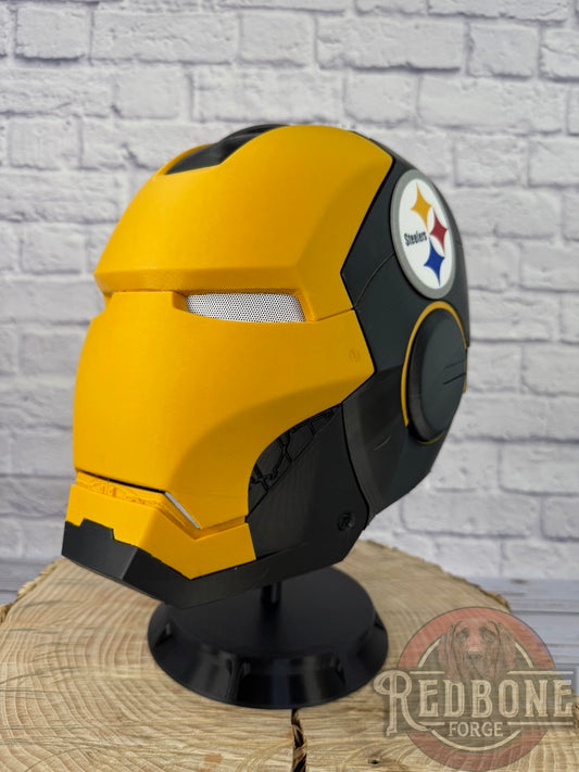 Pittsburgh- Inspired Iron Hero Helmet - Mark S in Black & Gold