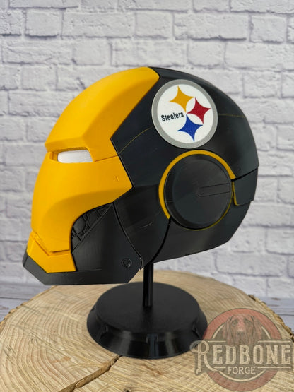 Pittsburgh- Inspired Iron Hero Helmet - Mark S in Black & Gold