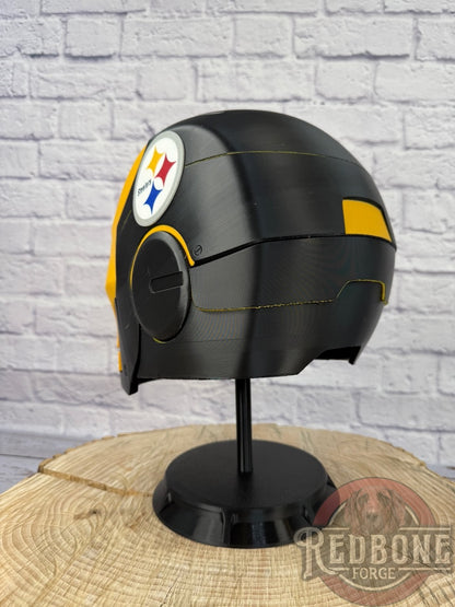 Pittsburgh- Inspired Iron Hero Helmet - Mark S in Black & Gold