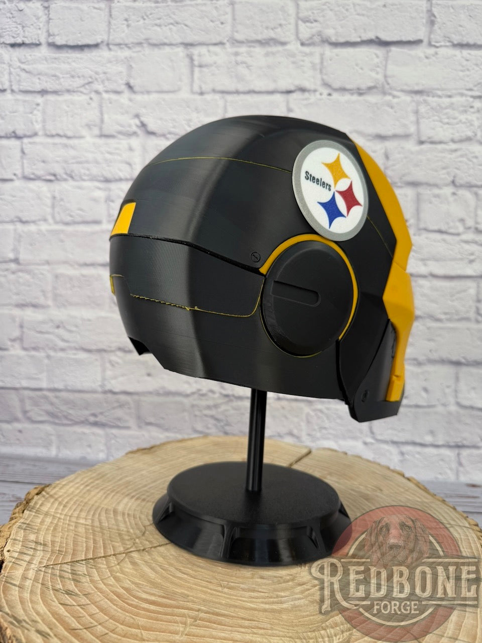 Pittsburgh- Inspired Iron Hero Helmet - Mark S in Black & Gold