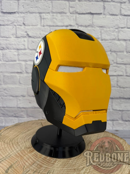 Pittsburgh- Inspired Iron Hero Helmet - Mark S in Black & Gold