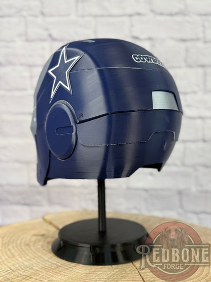 Dallas- Inspired Iron Hero Helmet - Mark C in Navy & Silver