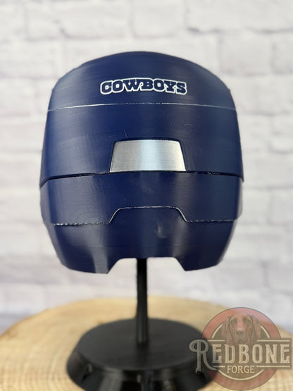 Dallas- Inspired Iron Hero Helmet - Mark C in Navy & Silver