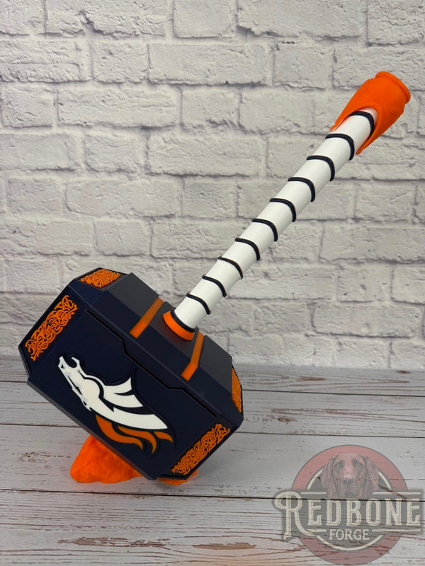 Denver Broncos Thor Hammer 3D Printed Hammer