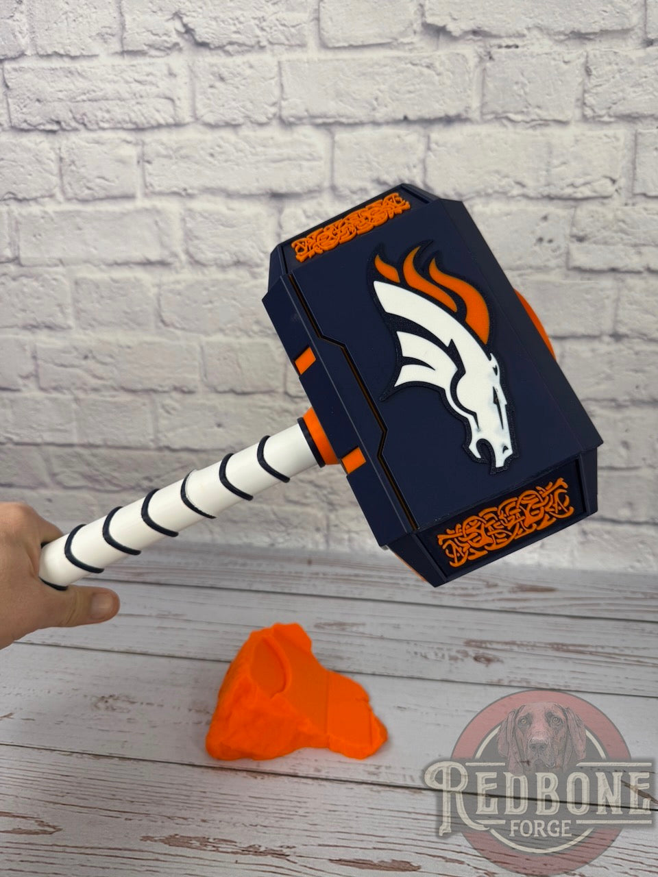 Denver Broncos Thor Hammer 3D Printed Hammer