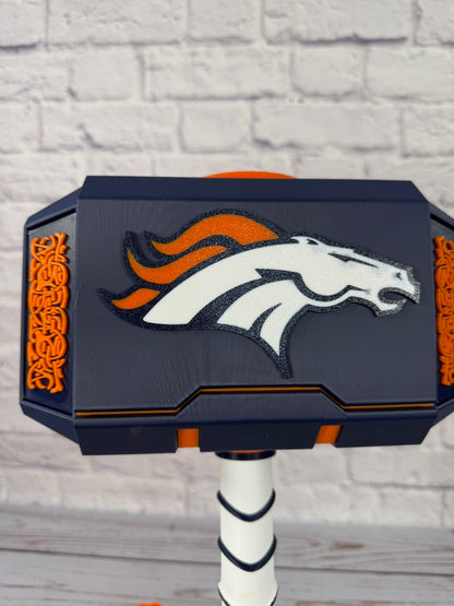 Broncos-Inspired Mjolnir Thor Hammer