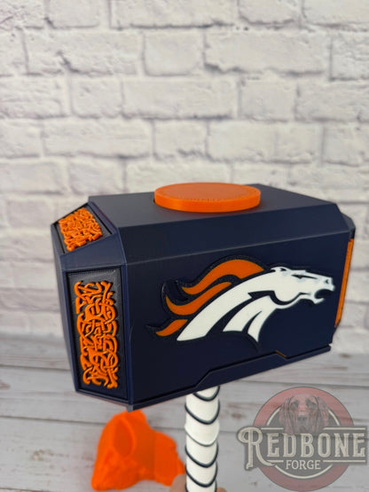 Denver Broncos Thor Hammer 3D Printed Hammer