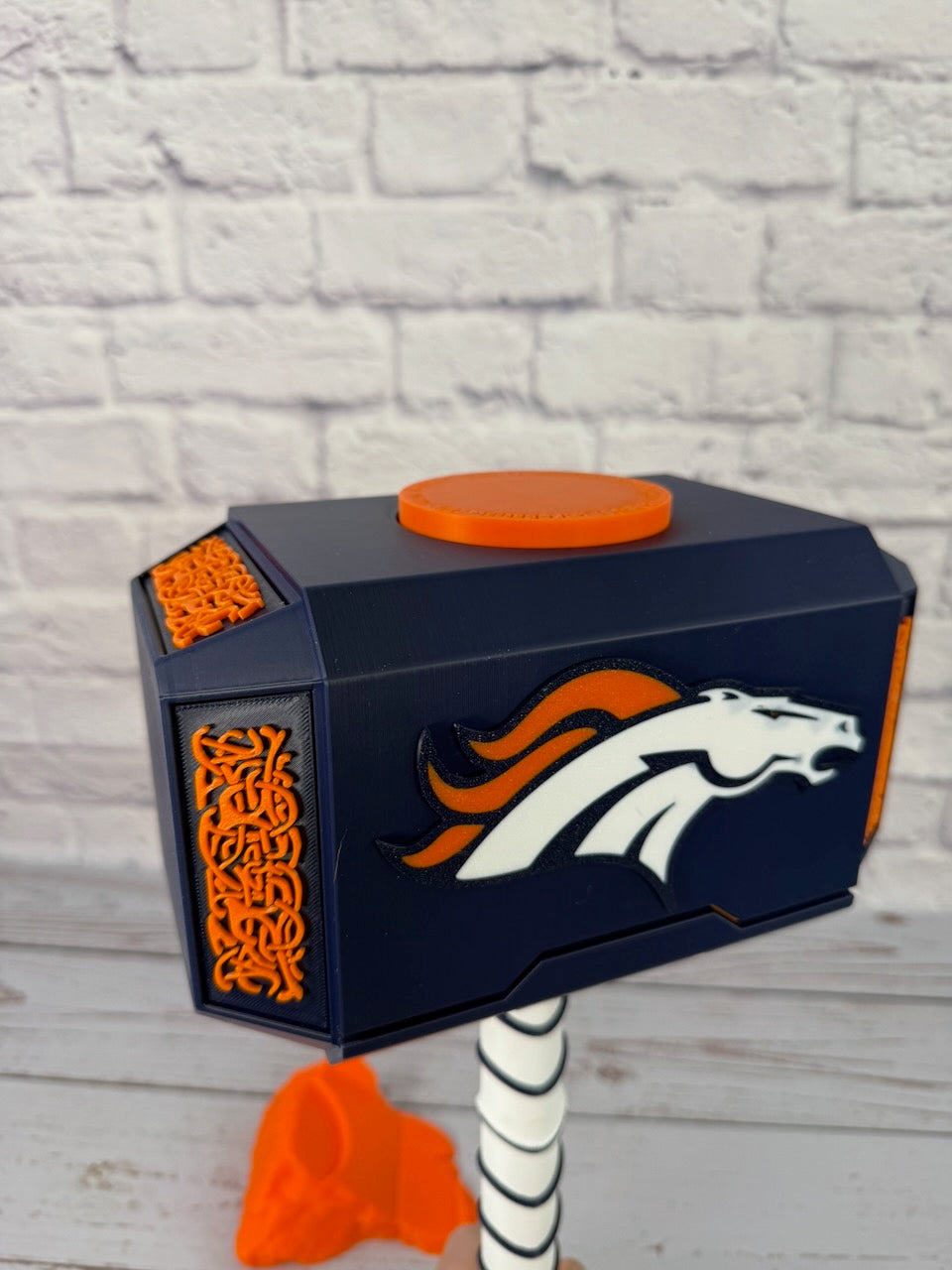Broncos-Inspired Mjolnir Thor Hammer
