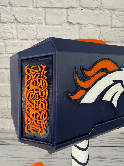 Broncos-Inspired Mjolnir Thor Hammer