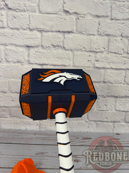 Denver Broncos Thor Hammer 3D Printed Hammer
